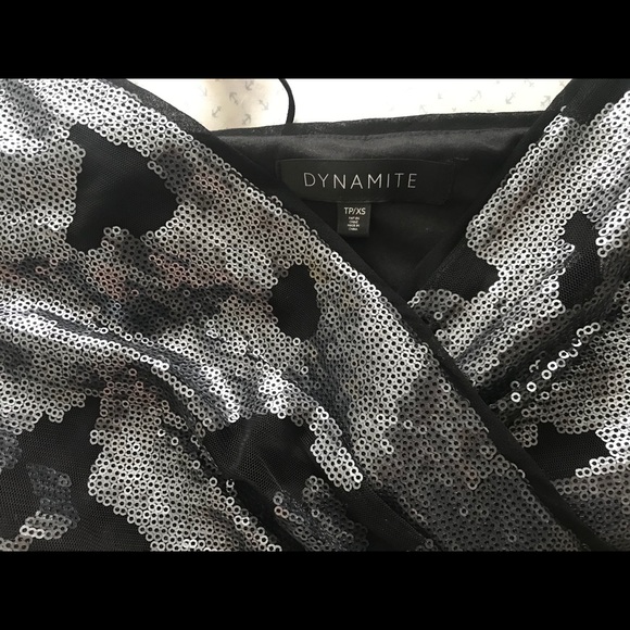 *2 for $20* NWOT Dynamite black sequin dress - Picture 3 of 3